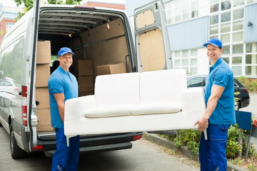 Removal truck ready for a local move in Hackney