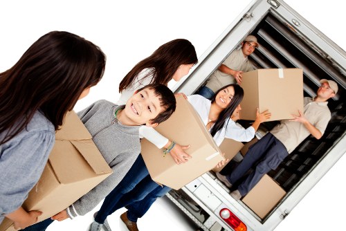 Removals van on a Hackney street for a local house move