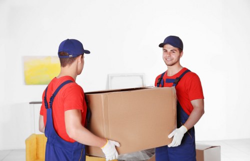 Commercial moving team planning an office relocation in Hackney