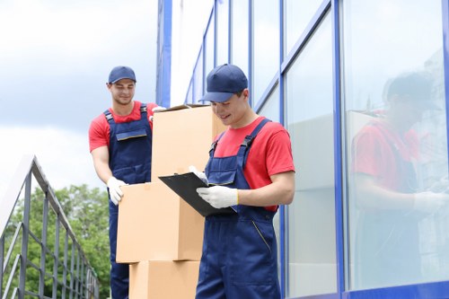 Van loading furniture for a Hackney home move