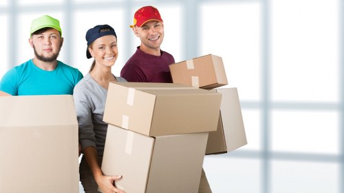 Fragile items carefully wrapped for a move in Hackney