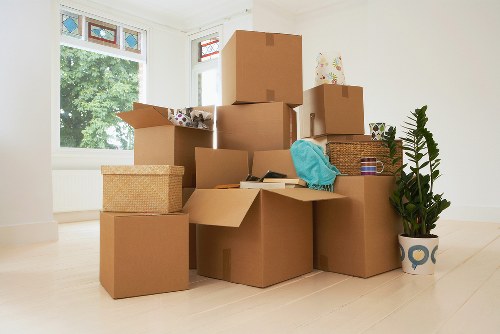 Checklist and packing materials for a move in Hackney