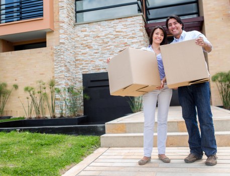 Moving van outside a Hackney flat or business property
